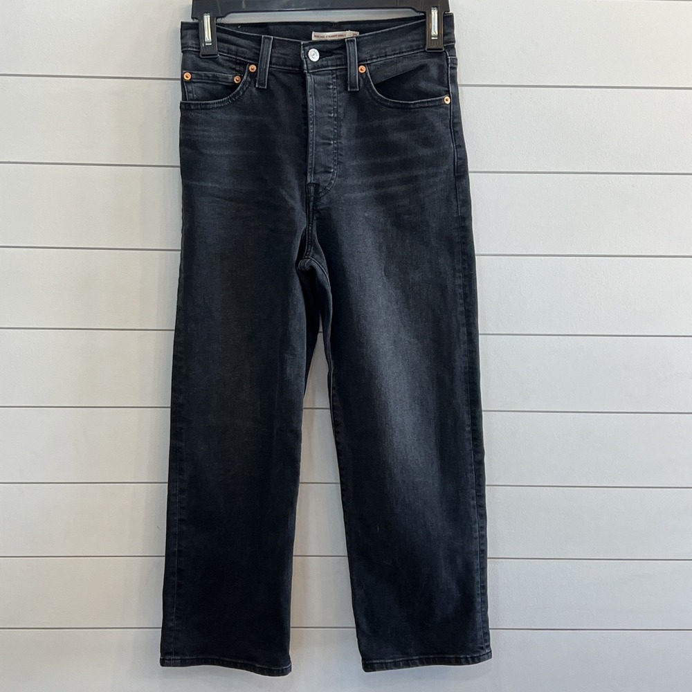 Levis Ribcage Straight Ankle jeans Womens 28 measure 28.5X26 Button Fly denim - Picture 2 of 15
